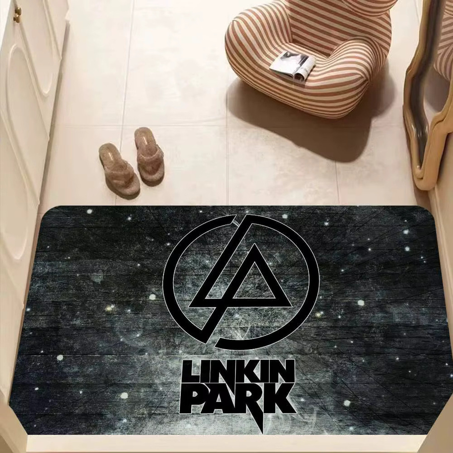 Potdemiel Bodenmatte Rock Band L-Linkin P-Park, rechteckig, rutschfest, für drinnen und draußen - Bild 5