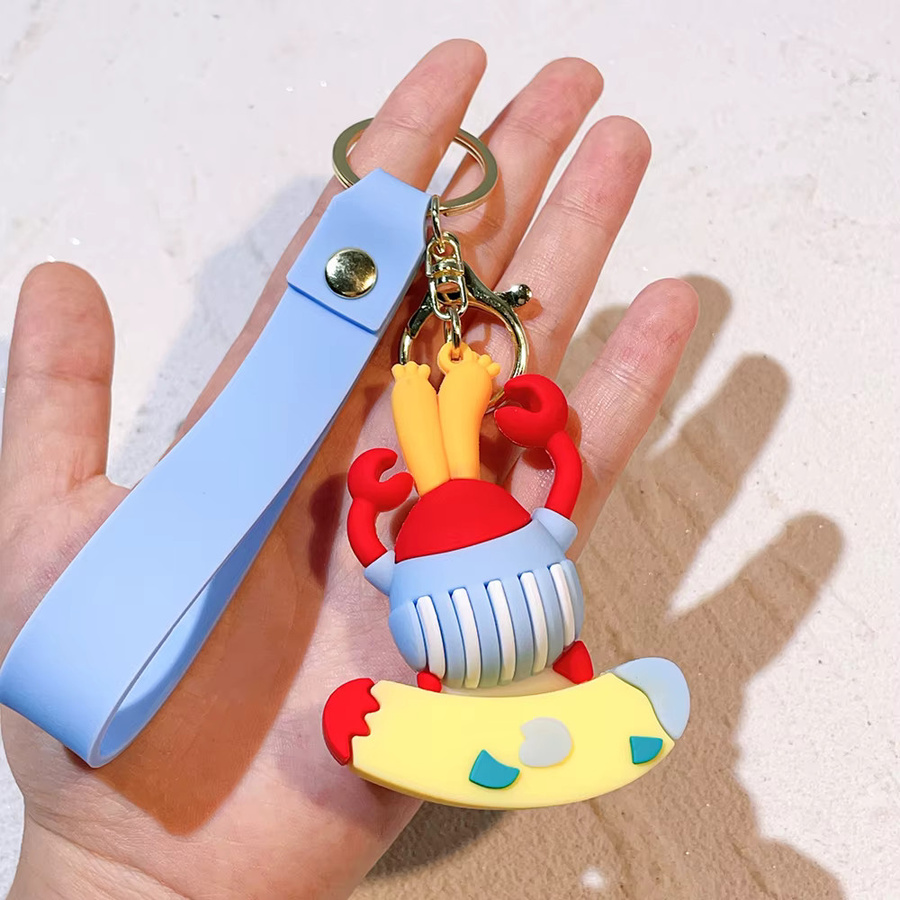 Potdemiel Schlüsselanhänger PVC, SpongeBob Patrick Thaddäus Herr Krabs, Unisex - Bild 2