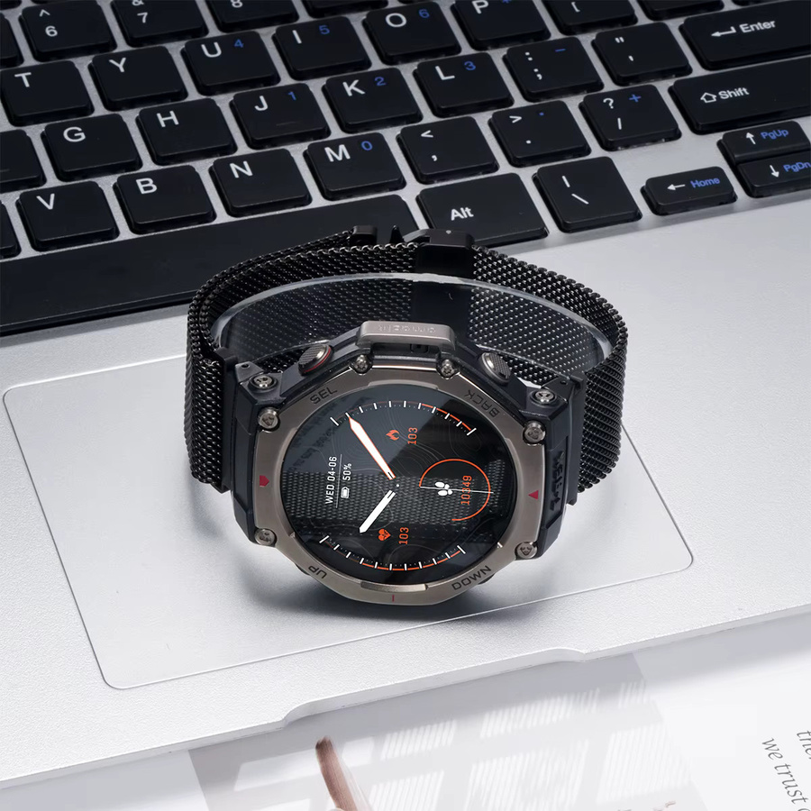 Geekthink Uhrenarmband Milanaise, Edelstahl, Schwarz - Bild 2