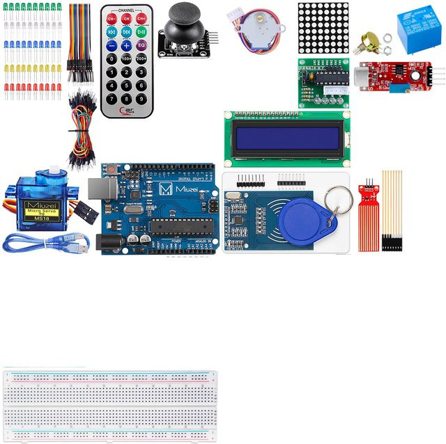 Arduino Uno R3 Elektronik-Starterset für DIY Programmierprojekte mit ATmega-Komponenten in Multicolor - Bild 1