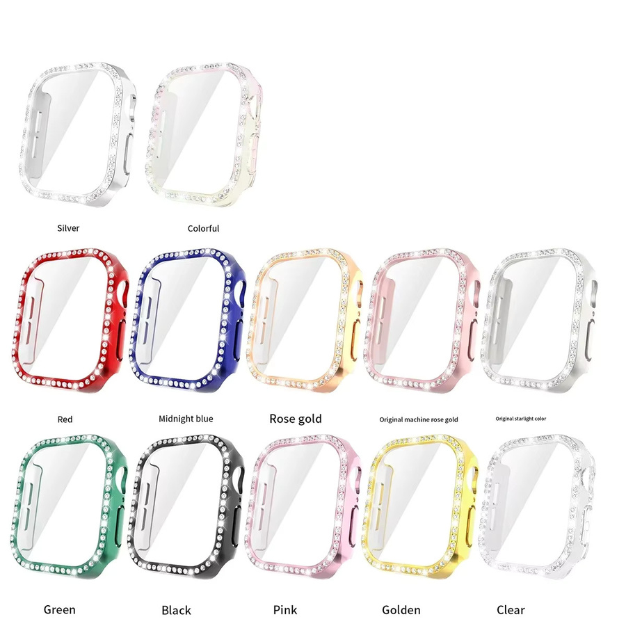 FancyWrist Uhrenzubehör, Abdeckung für Apple Watch 11 10, 42 mm 46 mm, Diamant-Hart-PC-Stoßstange, Displayschutzfolie - Bild 2