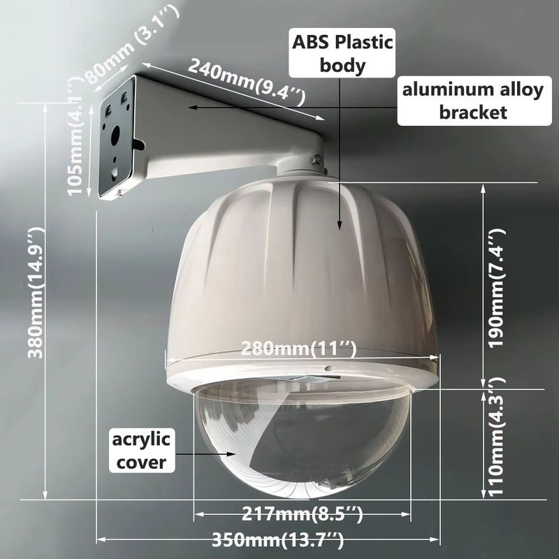 Wasserdichtes 9-Zoll-CCTV-Kameragehäuse für den Außenbereich von OwlCat in Weiß, kompatibel mit Samsung, Hikvision, Sony und Dahua - Bild 3