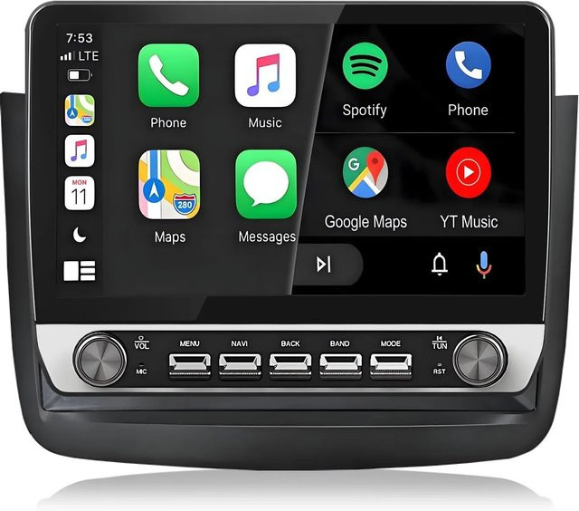 Junsun Autoradio mit Drehknöpfen, Bluetooth und GPS für Mercedes Benz Viano Vito W639 (2010-2015), Schwarz, 10.1 Zoll - Bild 1