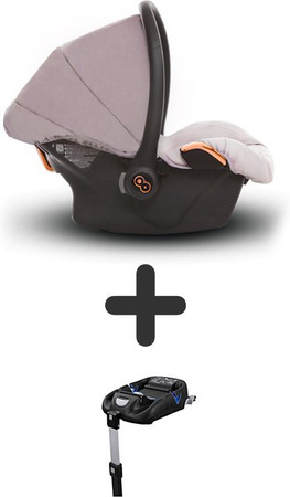TPFLiving Babyschale Ultra Stoff in Pastell und Roségold mit Isofix