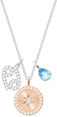 Swarovski Halskette Krebs, Aquamarin, Kristall, Weiß, Damen - Bild 1