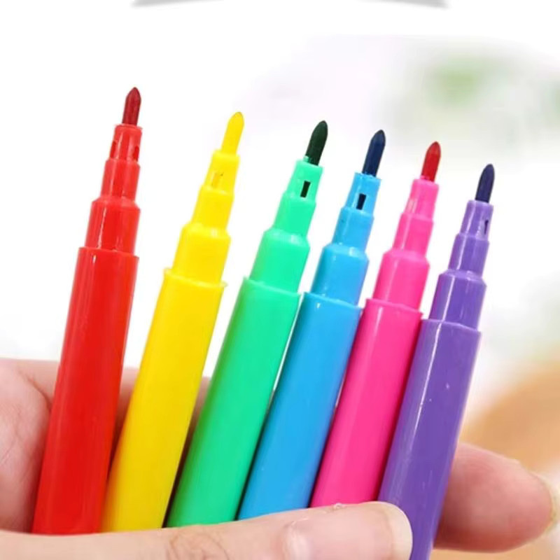 TMZ Mini Aquarell Stifte im 6-Farben Set für Malerei und Kunst als Schreibwaren Zubehör - Bild 3