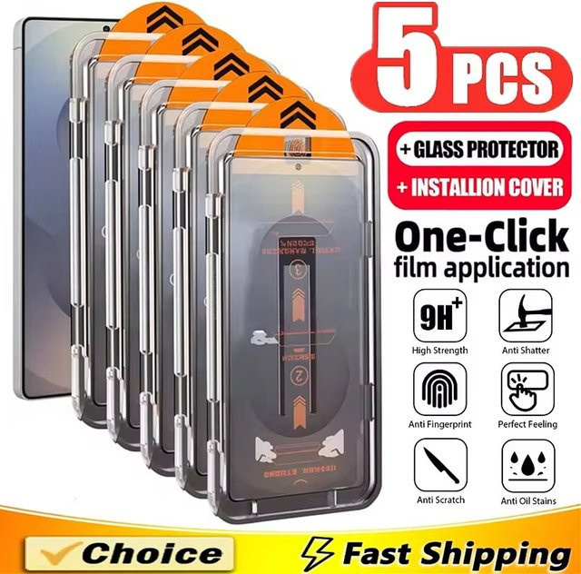 TUNEDEE Displayschutzfolie aus Glas für iPhone 16, 15, 14, 13, 12, 11, XS, XR, SE, Pro Max, Air, Mini, transparent mit oleophober Beschichtung - Bild 1
