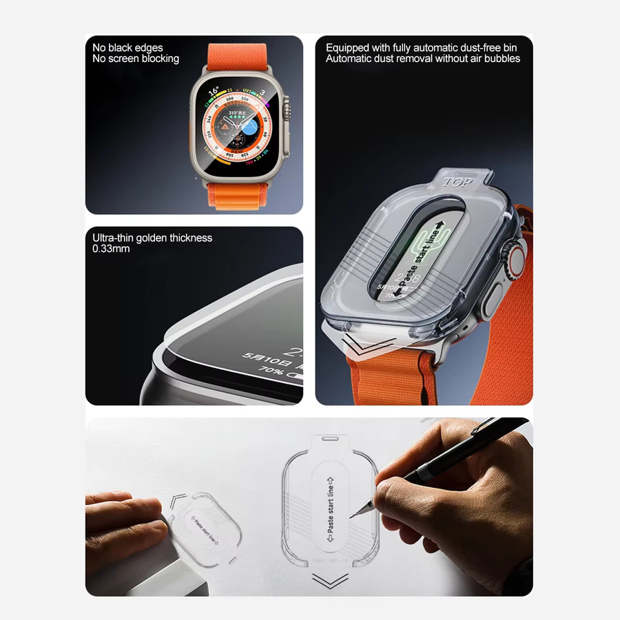 CHIICSMART Displayschutz Glas für Apple Watch Ultra2 49 mm - Bild 5