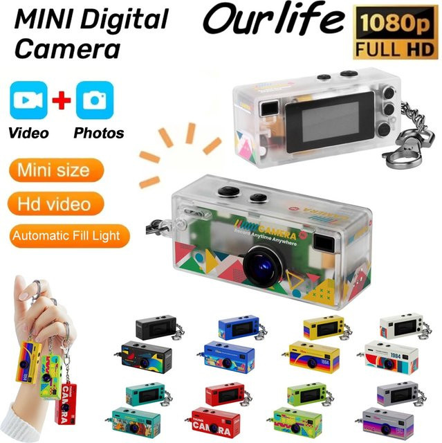 Ourlife Mini-Actionkamera als Daumen-Schlüsselanhänger in Grau mit 0,96 Zoll Display und 1080P Videoaufnahme - Bild 1