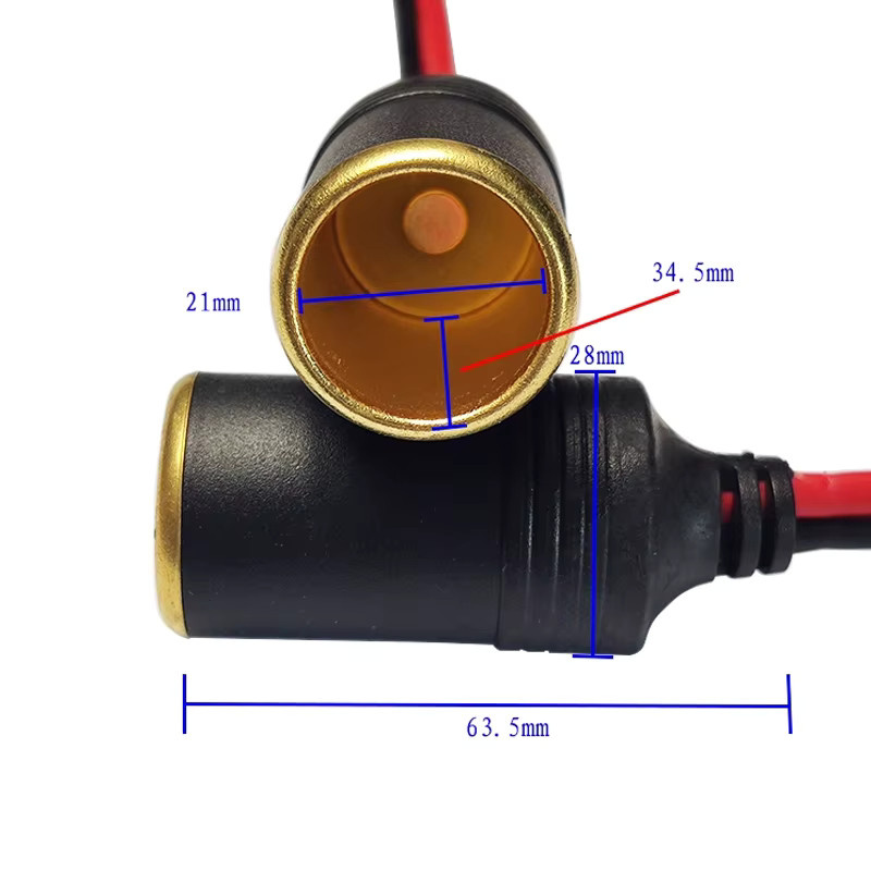DIVEDEER XT90 Stecker und Buchse Adapter auf Reinkupfer-Zigarettenanzünder-Buchse für 24V Autoladegeräte 360W - Bild 2