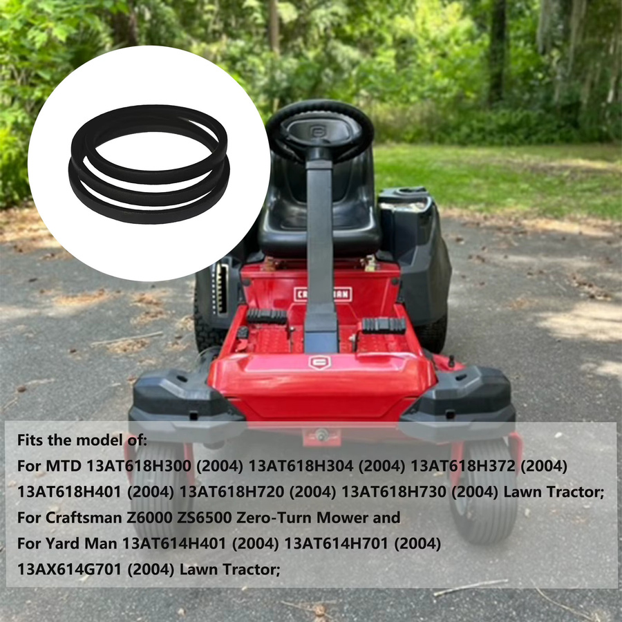 MTD Deckgürtel 954-04033 Schwarz für Cub Cadet Rasenmäher-Traktoren RZT-L42 RZT-S42 Z6000 ZS6500 Ersatzteil 754-04033 - Bild 3