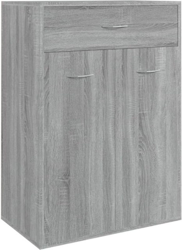 Vidaxl Schuhschrank Modern in Grau aus Holzwerkstoff mit Drehtüren B/T/H: 60 x 35 x 84 cm - Bild 1