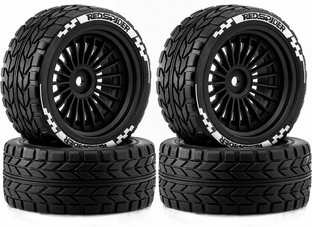 RS 1/10 RC On-Road Reifen, Kunststoffrad, 2,56 Zoll Außendurchmesser, 12mm Sechskant, ab 14 Jahren - Bild 1
