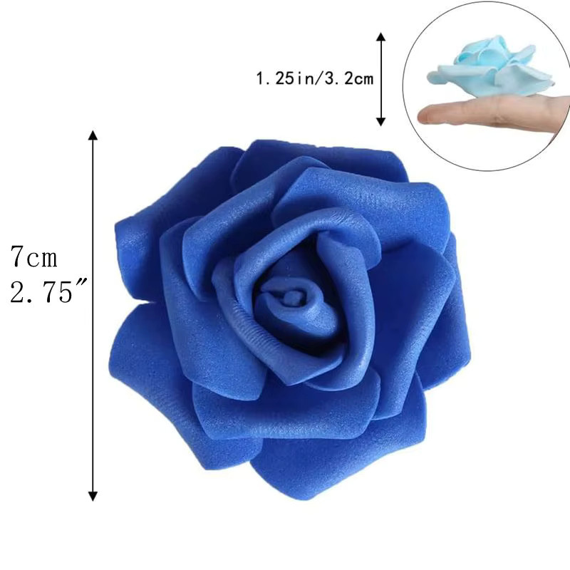 MENGHAO Künstliche Rosen in Blau für Hochzeitsdekoration und DIY-Geschenke - Bild 4