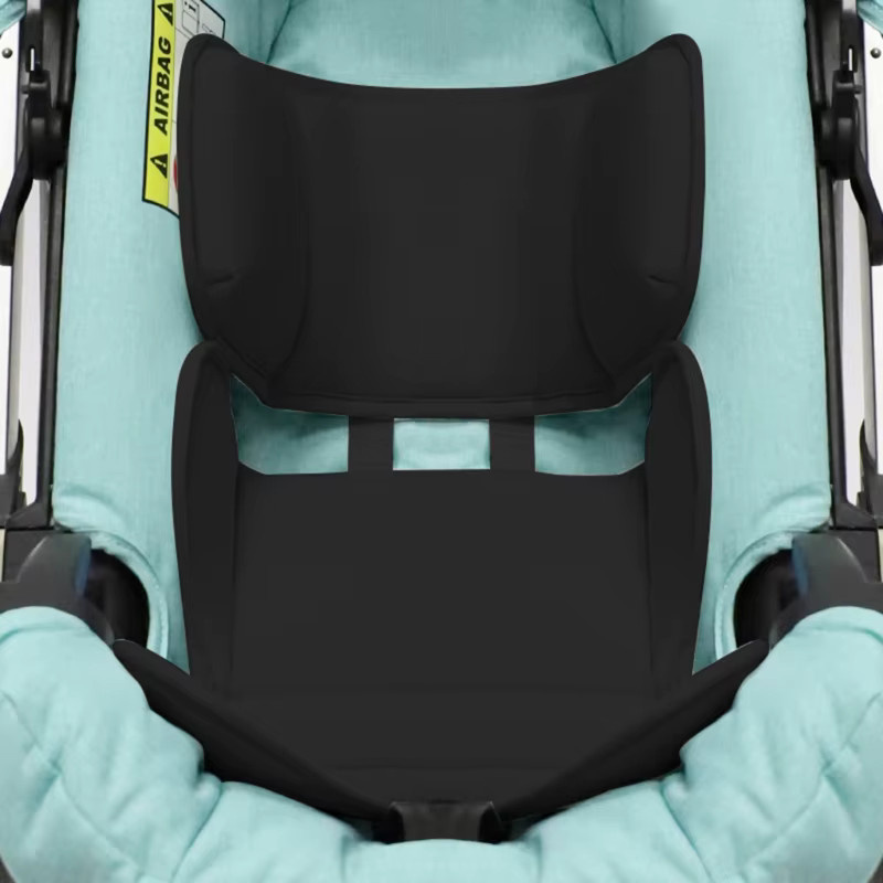 Bequemes Kopf- und Körperstützpolster für Babys in Schwarz für Autositze und Kinderwagen - Bild 4