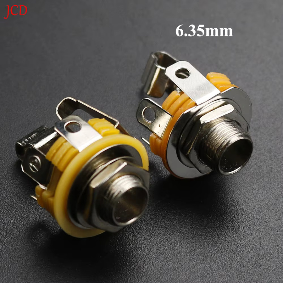 JCD 5er Set 6,35mm Mono Stereo 4 6 Pin Audio Buchsen für Panelmontage als Lötadapter - Bild 2