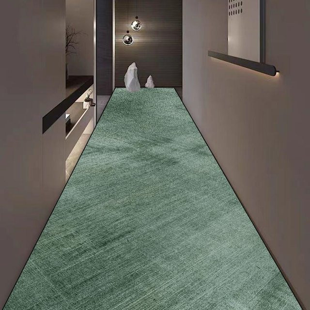 Karpetti Flurläufer Grün, Rutschfester Teppich für Flur und Wohnzimmer, B/T: 300 x 60 cm - Bild 1