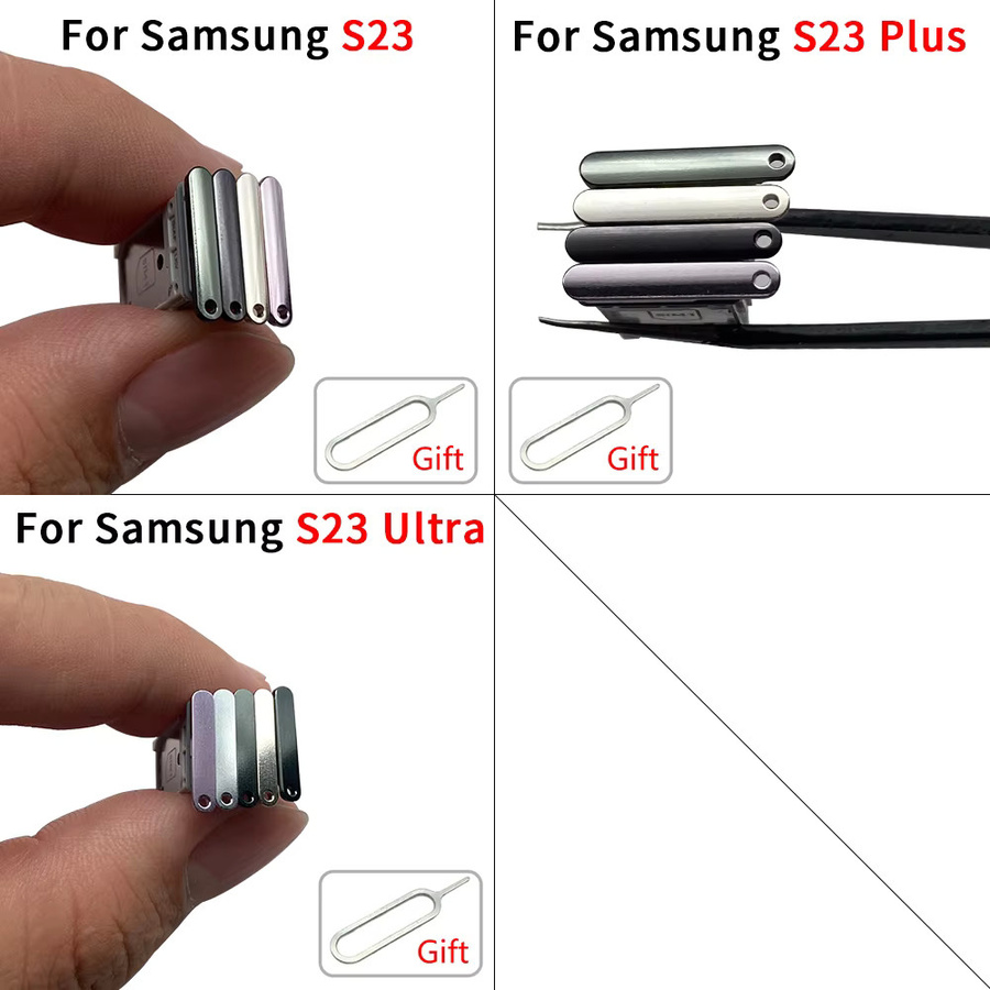 Samsung Dual SIM-Kartenfach Ersatzteil für S23, S23 Plus, S23 Ultra und S23 FE in Weiß - Bild 3