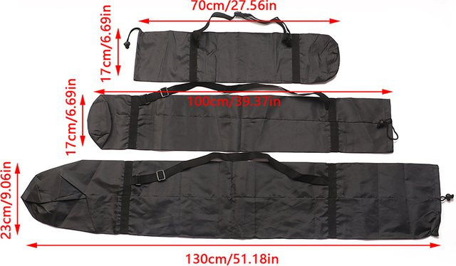 KOQZM Tragetasche mit Kordelzug für Stativ, Lichtständer oder Regenschirm, Schwarz, Breite: 70-130 cm - Bild 1