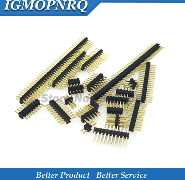 Einreihiger 2,5-poliger Header Stecker mit 1,27 mm Raster für abtrennbare Leiterplatten in Schwarz - Bild 1