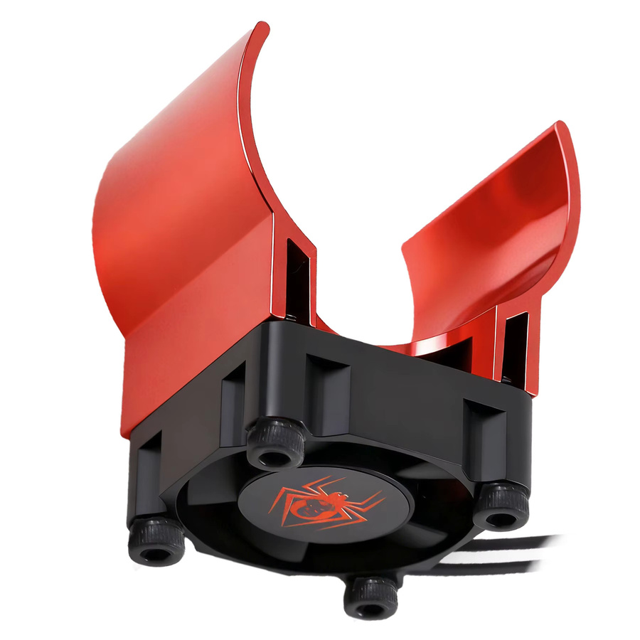 RS RC Auto Motor Lüfter mit Kühlkörper, Metall, Rot, Zubehör - Bild 3