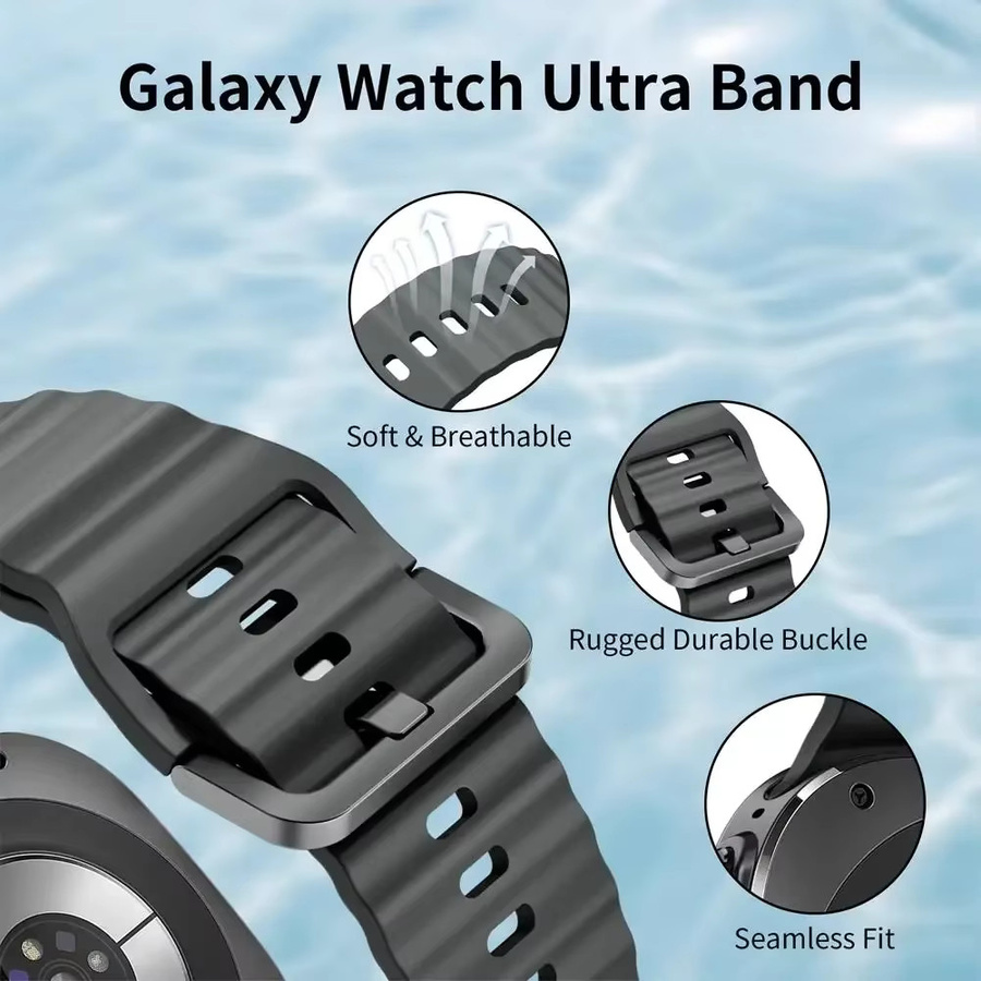 Samsung Uhrenarmband Silikon, Schwarz, Unisex - Bild 3