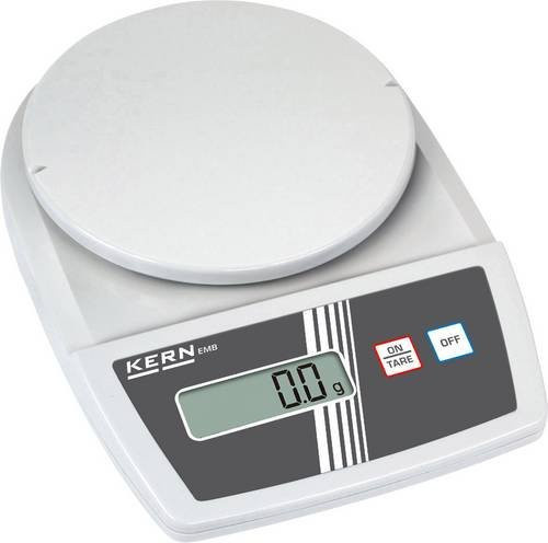 Kern EMB 1200-1 Briefwaage in Weiß mit 1,2 kg Wägebereich und 0,1 g Ablesbarkeit, batteriebetrieben - Bild 1