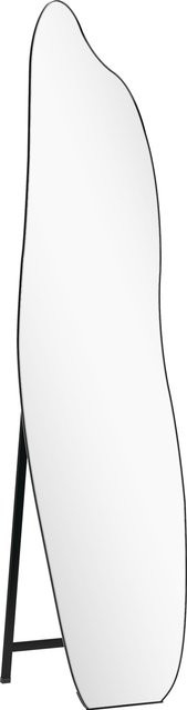 HOMCOM Ganzkörperspiegel in unregelmäßiger organischer Form mit Metallständer, Schwarz, B/H: 40 x 160 cm - Bild 1
