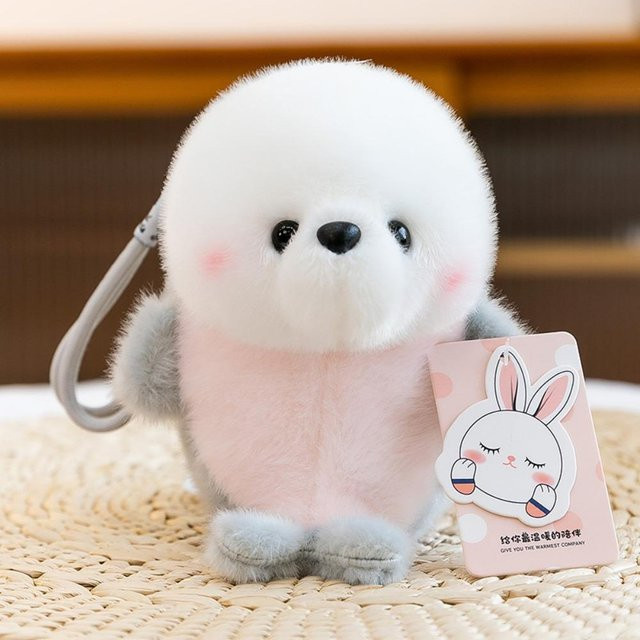 Linyi toy Schlüsselanhänger Delfin, Orca, Robbe, Weiß, Unisex - Bild 1