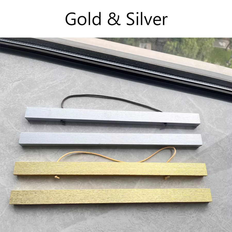 Little PP Magnetischer Bilderrahmen aus Kiefernholz in Silber, 4er-Set für Wandkunst und Leinwanddruck - Bild 3