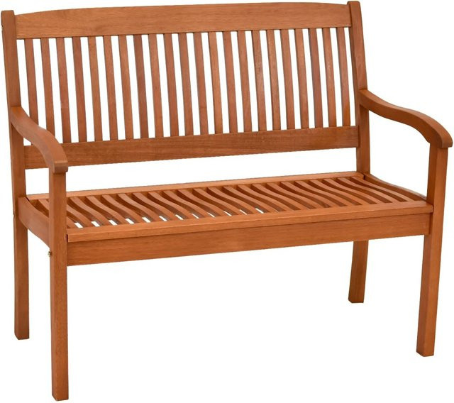 Merxx Maracaibo Gartenbank 2-Sitzer aus Holz und Stahl in Braun, B/H/T: 107 x 91 x 63,5 cm - Bild 1