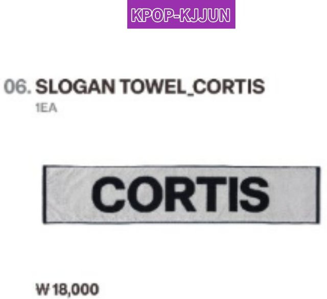 KJUN Handtuch CORTIS 2026 TOUR Geburtsatsparty Pop-Up Slogan in Weiß - Bild 1