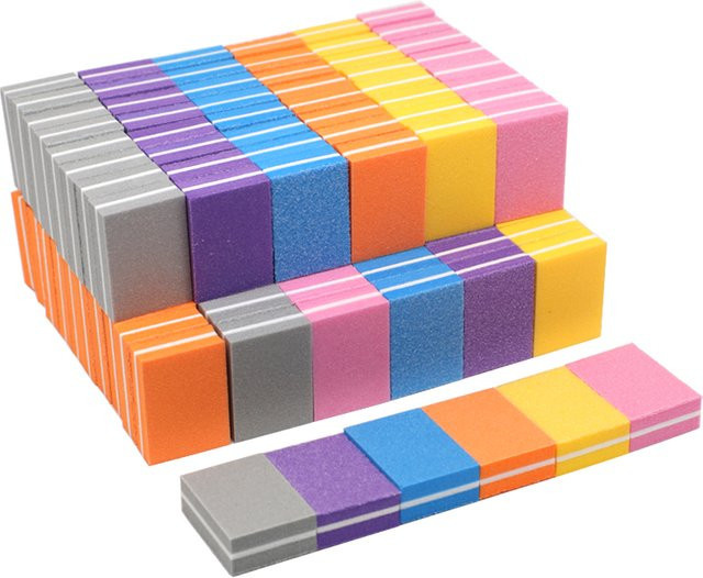 Auiezz DL Mini Nagel Schwamm Puffer Block, Rosa, 50 Stück - Bild 1