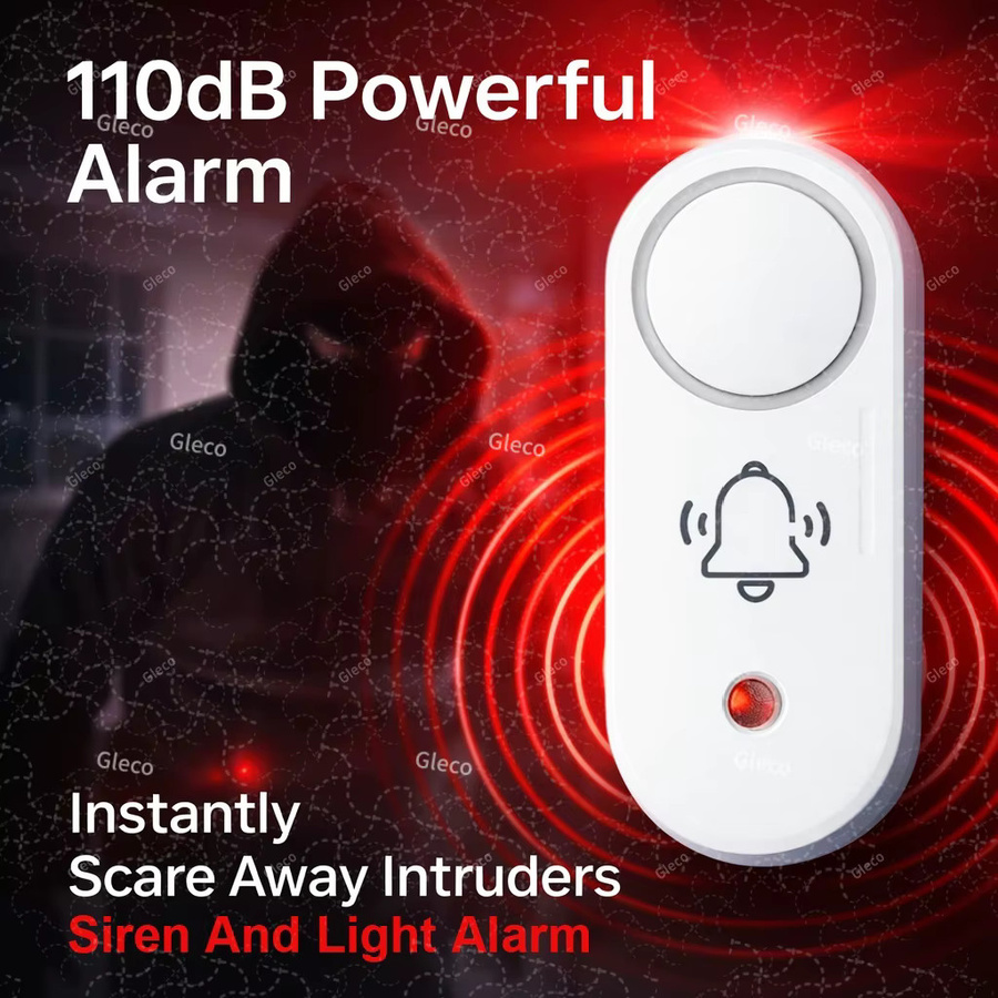 Coolo Zigbee Smart Siren Alarm Sensor mit Vibrationserkennung, 110 dB akustischer Alarm, Weiß, für TUYA 22M Home Security - Bild 2