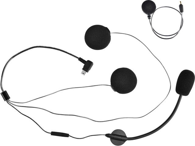 FodSports M1S Pro Motorradhelm-Gegensprechanlage mit Bluetooth-Headset und Lautsprechern in Schwarz inklusive hartem und weichem Mikrofon - Bild 1
