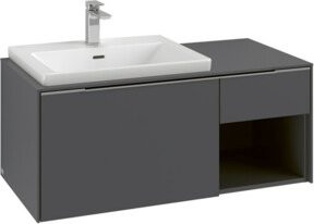 Villeroy & Boch Waschtischunterschrank Subway 3.0 Becken links, Grau matt, Wandmontage, B/T/H: 100,1 x 42,25 x 51,6 cm - Bild 1