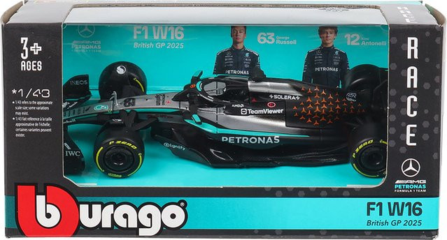 Bburago Mercedes-AMG F1 Team Formel-1-Modellauto, 1:43, ab 3 Jahren - Bild 1