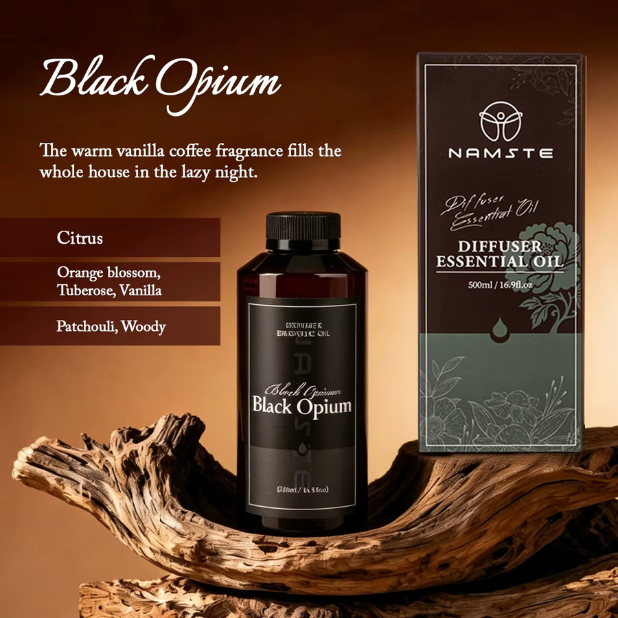 Namste Aroma Diffusor für ätherische Öle, Duftgerät und Lufterfrischer in Schwarz, 500 ml - Bild 2