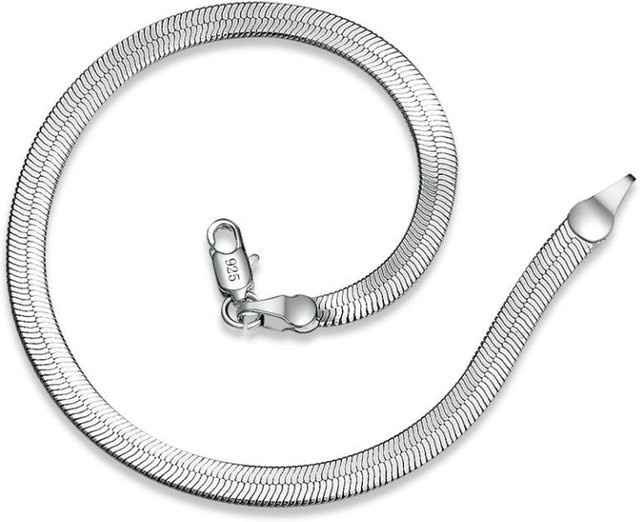 Armband versilbert, 4mm Klingenarmband, Schlangenknochenkette, Damen - Bild 1
