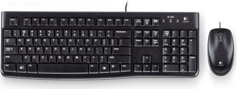 Logitech Desktop MK120 Tastatur und Maus Set in Schwarz und Silber - Bild 1
