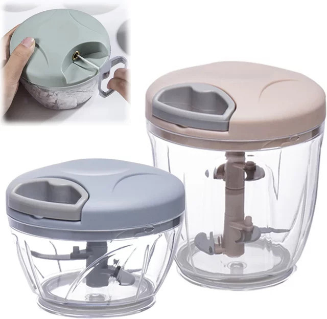 Manueller Küchen-Chopper in Pink für Knoblauch, Gemüse und Obst mit 500 ml oder 900 ml Volumen - Bild 1