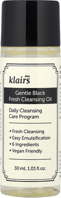 Klairs Gentle Black Fresh Reinigungsöl, 30 ml, Gesicht - Bild 1