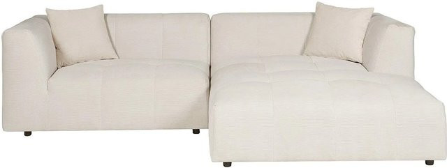 Vente-unique Sofa Naemia in L-Form aus Feincord in Beige mit Breite: 272 cm - Bild 1