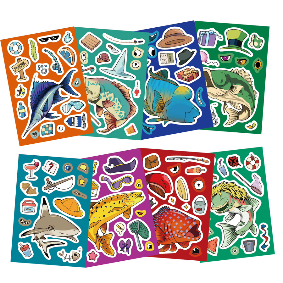 Wasserdichte Cartoon Puzzle Aufkleber für DIY Handwerk in Mehrfarbig - Bild 3