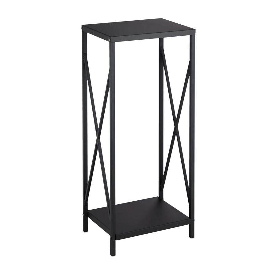 Relaxdays Kaminholzregal aus Stahl in Schwarz matt, B/T/H: 80 x 34 x 25 cm - Bild 2
