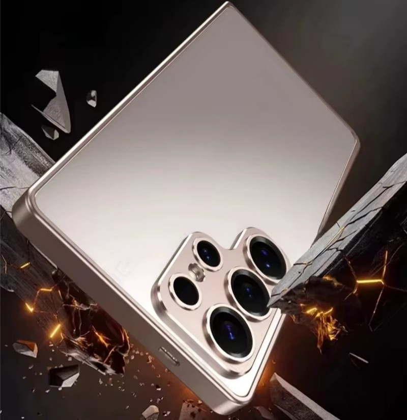 Stoßfestes Aluminiumlegierungs-Gehäuse mit Linsenschutz für Samsung Galaxy S26 Ultra S25 Ultra S24 S23 Ultra S26 Plus in Silber - Bild 2