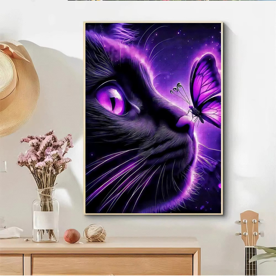 AZNM Kosmischer Schmetterling mit schwarzer Katze, Puzzle, 1.000 Teile - Bild 2