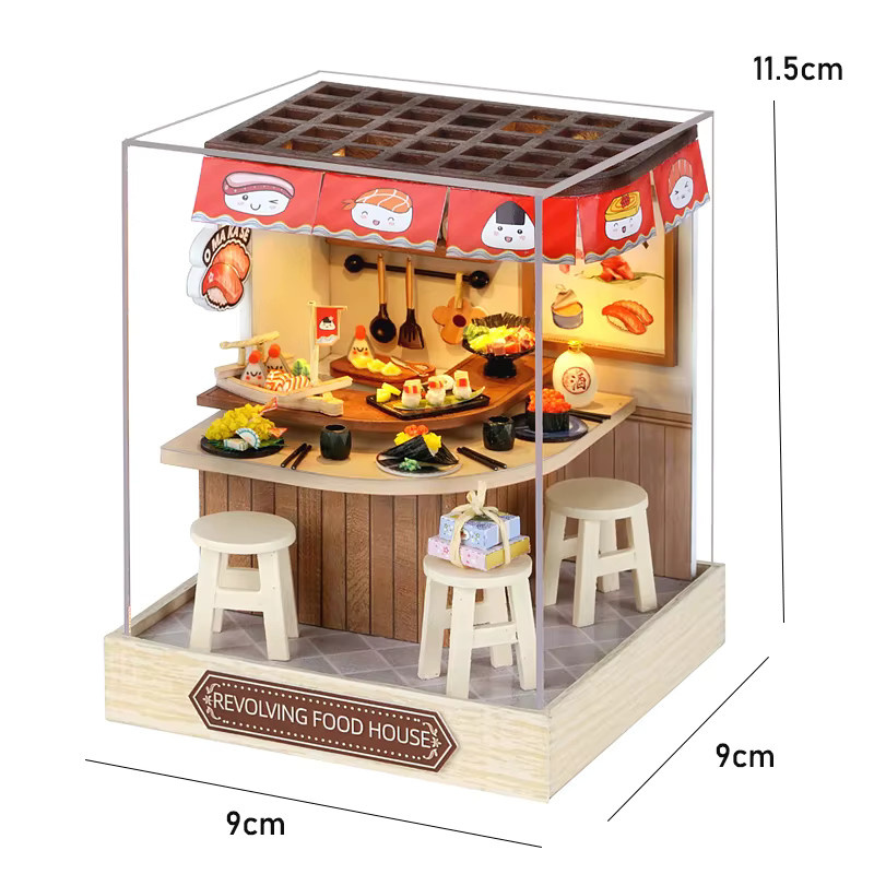 zuuton Holz Miniatur Puppenhaus DIY Montage Modell Bausatz, 3D Puzzle - Bild 3