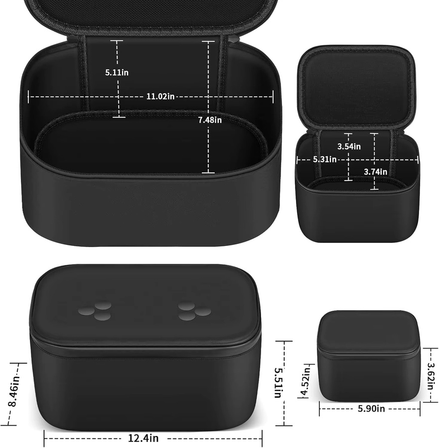 Aufbewahrungstasche für Meta Quest 3, Quest 3S und Quest 2 VR-Headsets in Schwarz - Bild 3