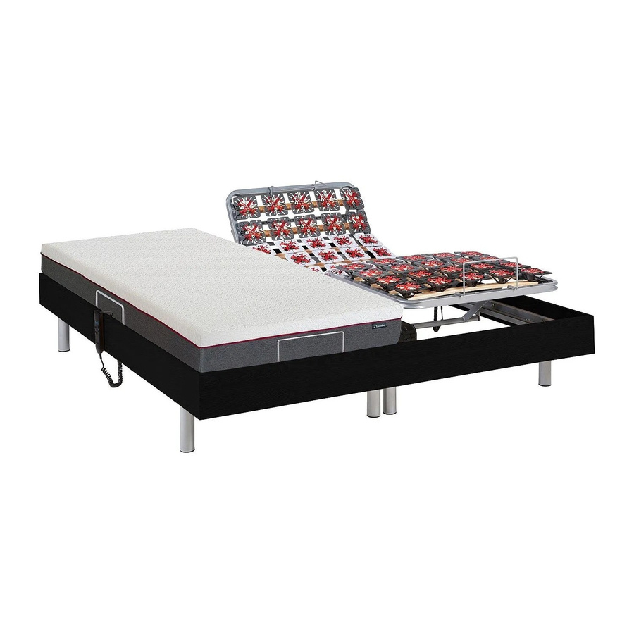 Vente-unique Bett Atride mit elektrischem Lattenrost in Schwarz, B/T/H: 200 x 80 x 71 cm - Bild 2